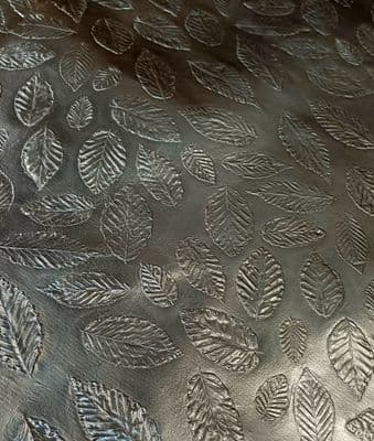 Black Leaf Print Embossed Shoulder 1.5mm