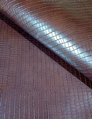 Dark Brown Croc Print Calf Sides