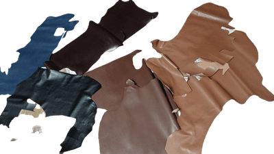 Mixed Bundle of Calf Leather Offcuts