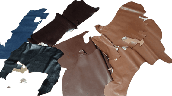 Mixed Bundle of Calf Leather Offcuts