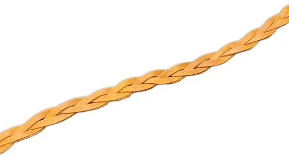 Mustard 1.5cm Unfinished Plaited Belt (Add your own buckle)