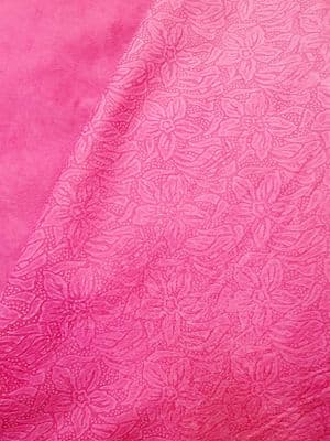 Pink Floral Printed Pigskin - Clearance