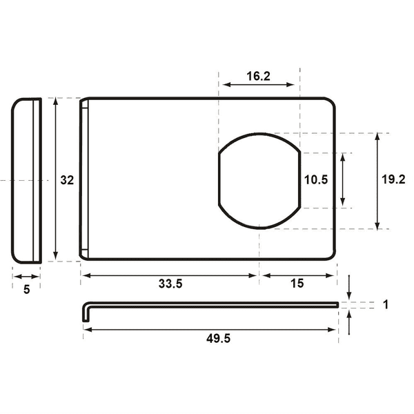 Abloy GL1 Glass Fitting Plates - £10.00