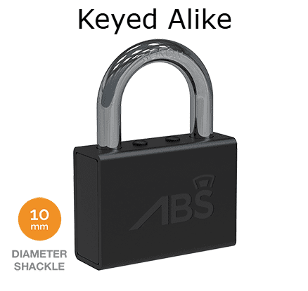 ABS 60mm C10 Master Series Padlocks - Keyed alike