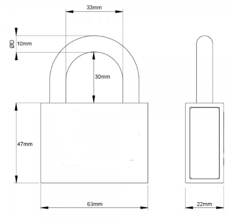 ABS C10 Master Series Padlock - Assembled to key code