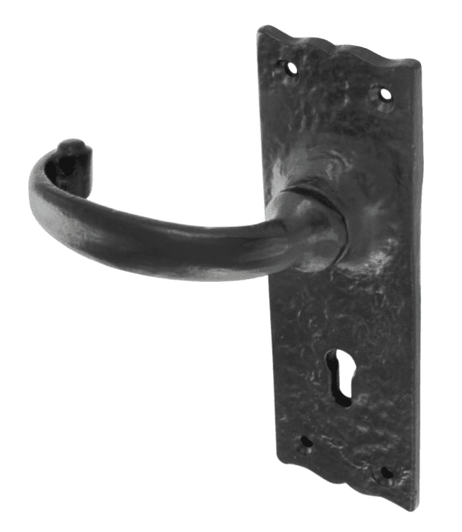 Asec AS12006 Antique scroll design black lever lock handles £8.50