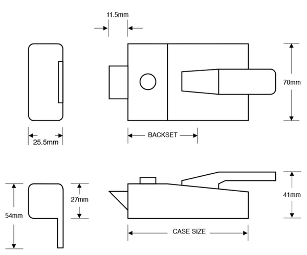 ASEC AS1708 Rim Nightlatches only £18.40 - Next day delivery