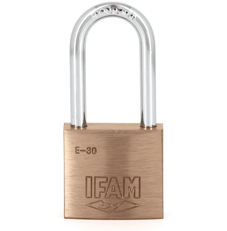 IFAM IPE-30LS Long shackle brass padlocks- £3.50