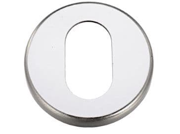 Zoo ZCA003SA Aluminium UK Oval Cylinder Escutcheons  (Pair)