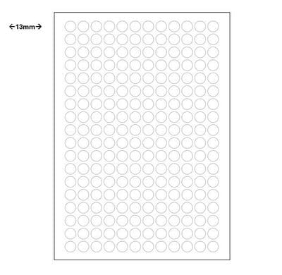 216 labels per sheet - 12 across / 18 down A4 Labels