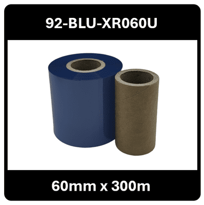 92-BLU-XR060U 60mm x 300m Textile Printing Labels