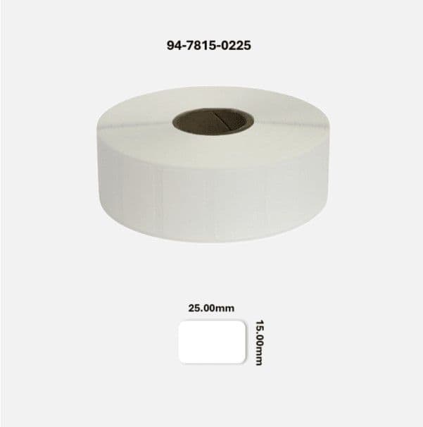 94-7815-0225 25 00mm x 15 00mm Matt White Polyester Labels