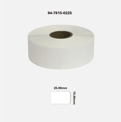 94-7815-0225 25.00mm x 15.00mm Matt White Polyester Labels