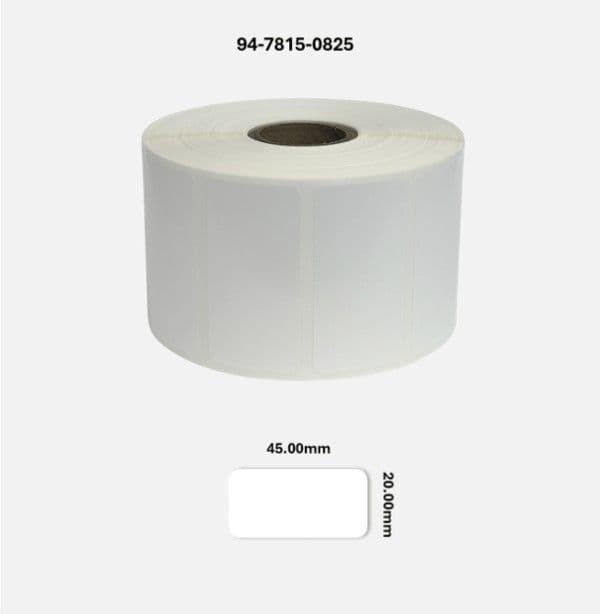 94-7815-0825 45 00mm x 20 00mm Matt White Polyester Labels