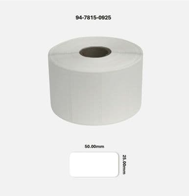 94-7815-0925 50.00mm x 25.00mm Matt White Polyester Labels
