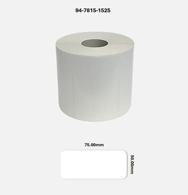 94-7815-1525 75.00mm x 50.00mm Matt White Polyester Labels