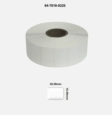 94-7816-0225 25.00mm x 15.00mm Gloss White Polyester Labels