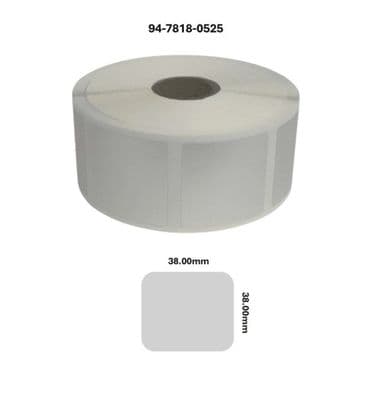 94-7818-0525 38.00mm x 38.00mm Matt Silver Polyester Labels