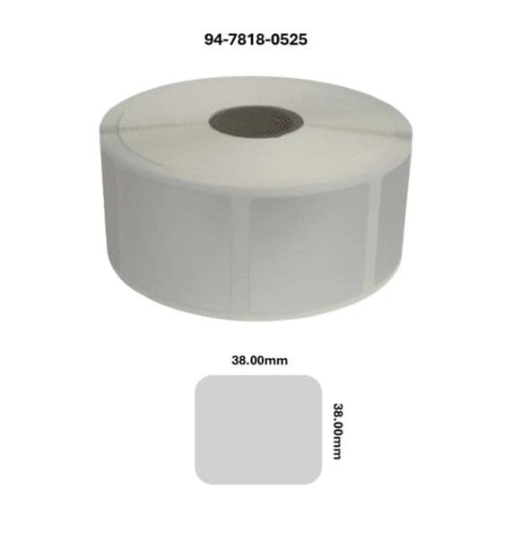 94-7818-0525 38.00mm x 38.00mm Matt Silver Polyester Labels