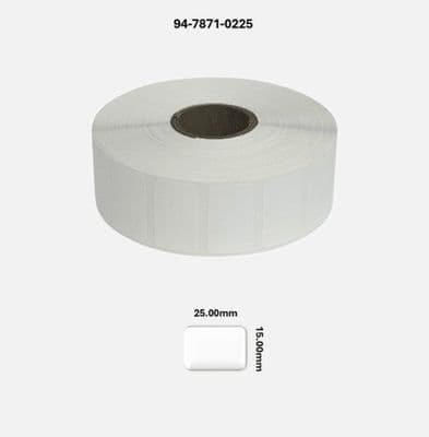 94-7871-0225 25.00mm x 15.00mm Gloss White Polyester Labels