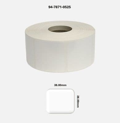 94-7871-0525 38.00mm x 38.00mm Gloss White Polyester Labels