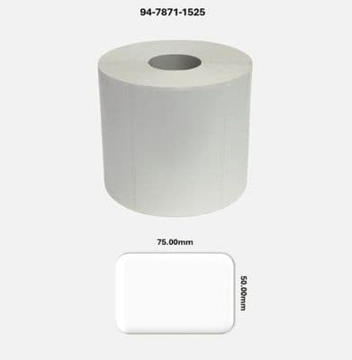 94-7871-1525 75.00mm x 50.00mm Gloss White Polyester Labels