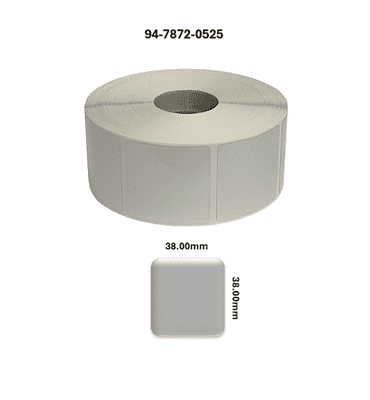 94-7872-0525 38.00mm x 38.00mm Satin Silver Polyester Labels