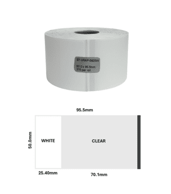 97-VRAP-0925W 50.0 x 95.5mm (375 per roll) Wire Wrap