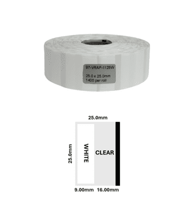 97-VRAP-1125W 25.0 x 25.0mm (1400 per roll) Wire Wrap