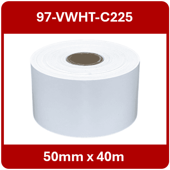 97-VWHT-C225 50mm x 40m Continuous Vinyl Roll