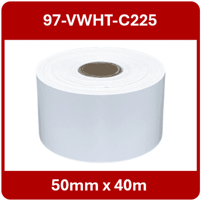 97-VWHT-C225 50mm x 40m Continuous Vinyl Roll