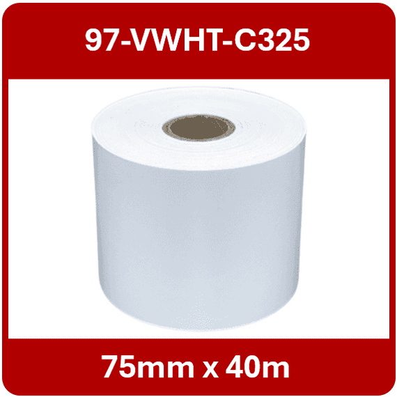 97-VWHT-C325 75mm x 40m Continuous Vinyl Roll