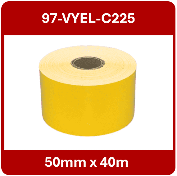 97-VYEL-C225 50mm x 40m Continuous Vinyl Roll