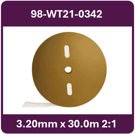 98-WT21-0342 3.20mm x 30.0m 2:1 Shrink Tubing