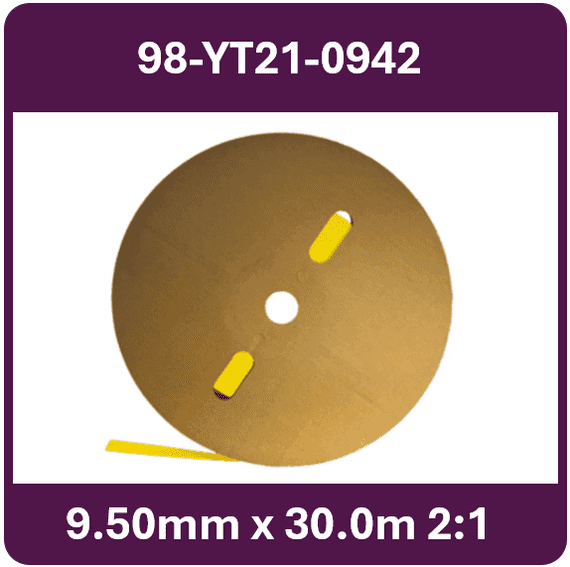 98-YT21-0942 9.50mm x 30.0m 2:1 Shrink Tubing