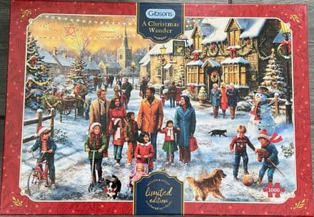 * NEW 2026 Limited Edition A Christmas Wander Gibsons 1000 Piece Jigsaw Puzzle