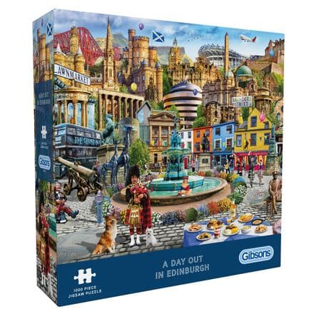 * NEW A Day Out In Edinburgh Gibsons 1000 Piece Jigsaw Puzzle
