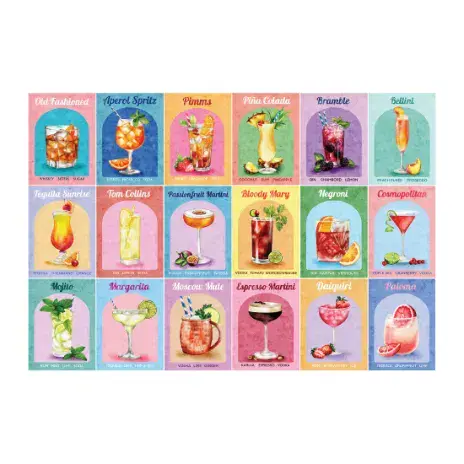 * New Colourful Cocktails HOP 1000 Piece Jigsaw Puzzle