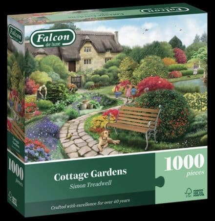 * NEW Cottage Gardens Falcon 1000 Piece Jigsaw Puzzle