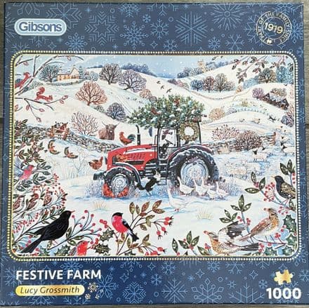 * NEW Festive Farm Gibsons 1000 Piece Jigsaw Puzzle