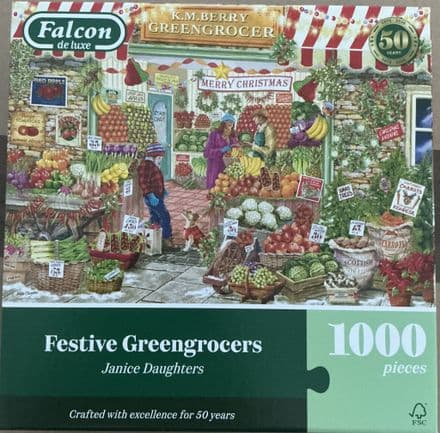 * NEW Festive Greengrocers Falcon 1000 Piece Jigsaw Puzzle