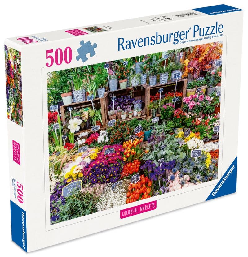 * NEW Flower Market France Ravensburger 500 Piece Jigsaw Puzzle