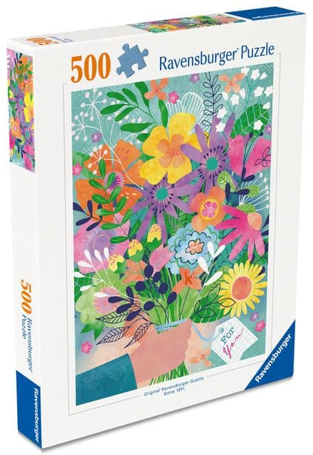 * NEW Flowers For You Ravensburger 500 Piece Jigsaw Puzzle