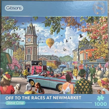 * NEW Off To The Races At Newmarket Gibsons 1000 Piece Jigsaw Puzzle