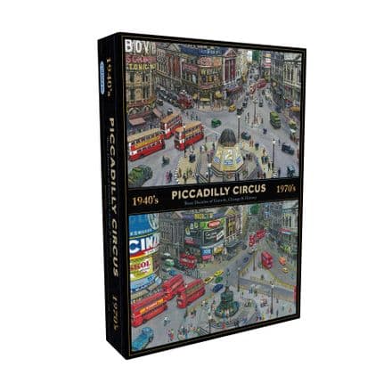 * New Piccadilly Circus Through The Decades Gibsons 1000 Piece Jigsaw Puzzle