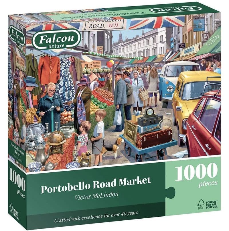 * NEW Portobello Road Market Falcon 1000 Piece Jigsaw Puzzle