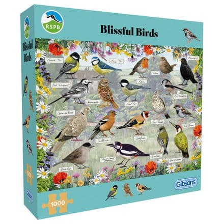 * NEW RSPB Blissful Birds Gibsons 1000 Piece Jigsaw Puzzle