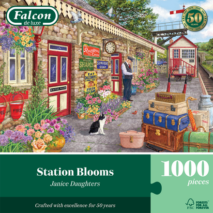 * NEW Station Blooms Falcon 1000 Piece Jigsaw Puzzle