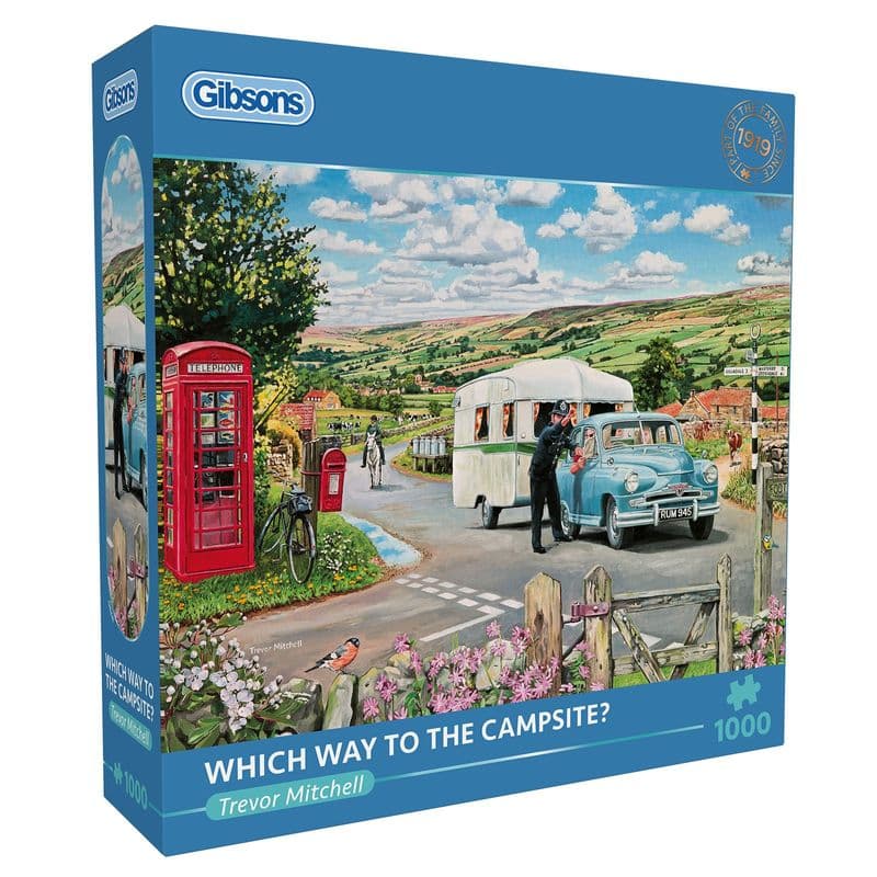 * NEW Which Way To The Campsite Gibsons 1000 Piece Jigsaw Puzzle
