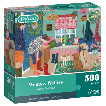 * New Woofs Wellies Falcon 500 Piece Jigsaw Puzzle